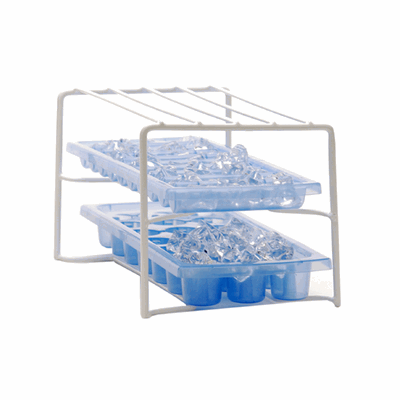 Ice cube tray stacker