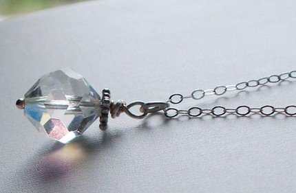 vintage crystal necklace