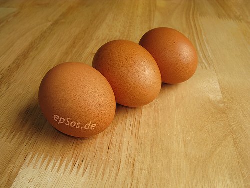 3 brown eggs