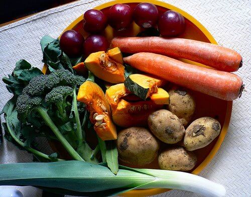 plate of vegetables