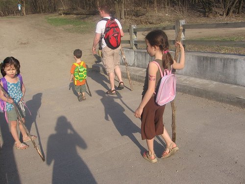 kids on nature walk