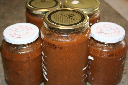 green tomato mincemeat jars