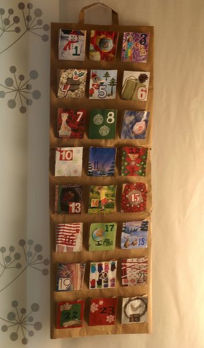 advent recycle bin calendar