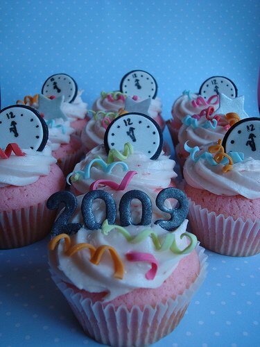 New Year cupcakes