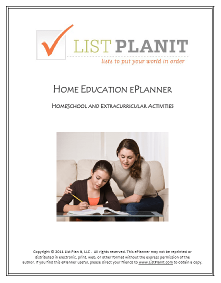 home education eplanner