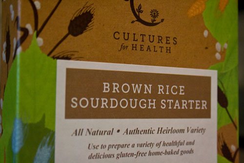 closeup brown rice sourdough box