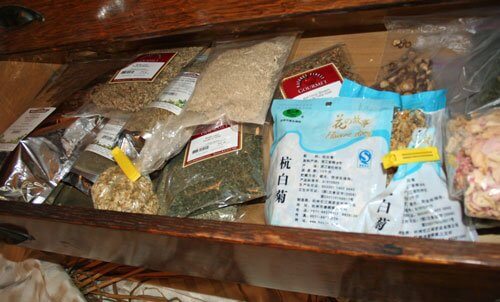 my messy drawer of herbs