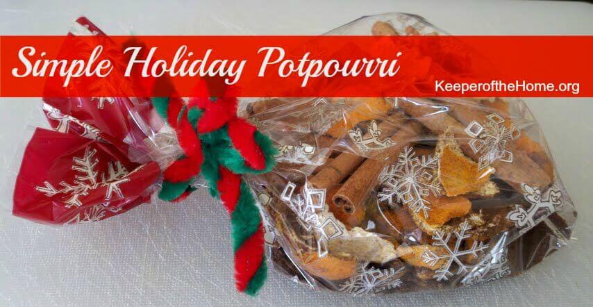 Simple Holiday Potpourri at Keeperofthe Home.org