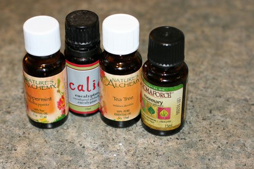 essential oils on counter