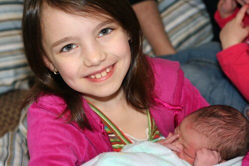 abbie holding kepler first time
