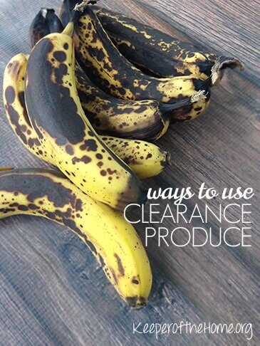 Here's how to use clearance produce. You can stretch your weekly produce allowance a lot further if you check out the marked-down, overripe produce! 