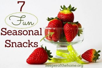 7 Fun Seasonal Snacks {keeperofthehome.org}