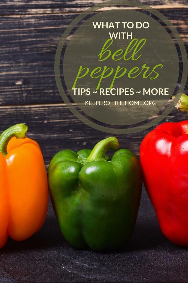 Do you ever wonder what to do with bell peppers when they're piled around you? Or are you looking for something new to try? Our guide has easy tips, recipes, and ways to use them...see what you think!