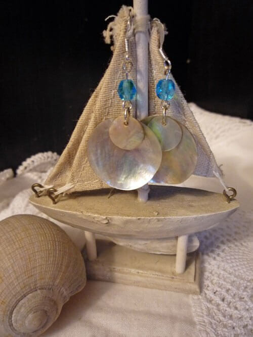 earrings on sailboat