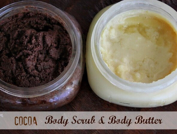 Homemade Cocoa Body Scrub and Body Butter at Keeperofthe Home.org