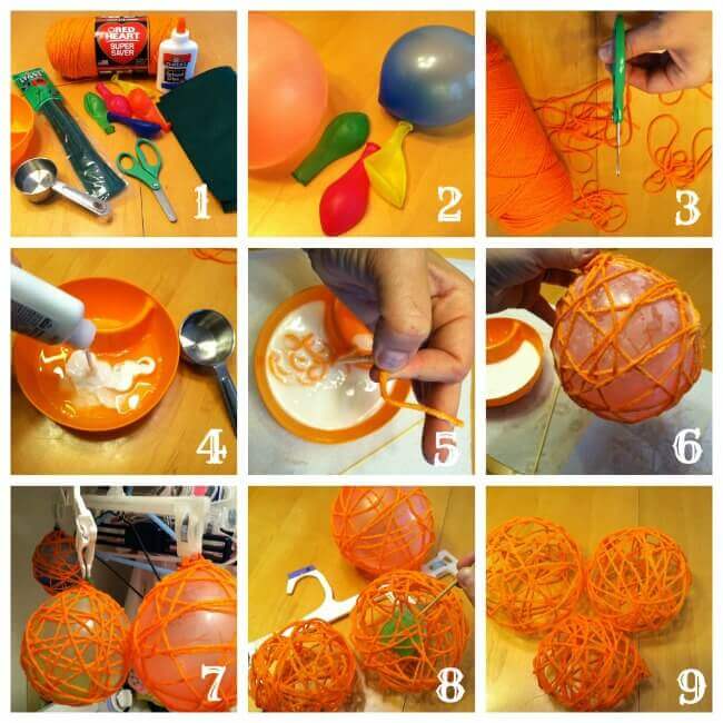 Pumpkin Yarn Craft Collage 1