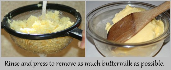 butter rinsing