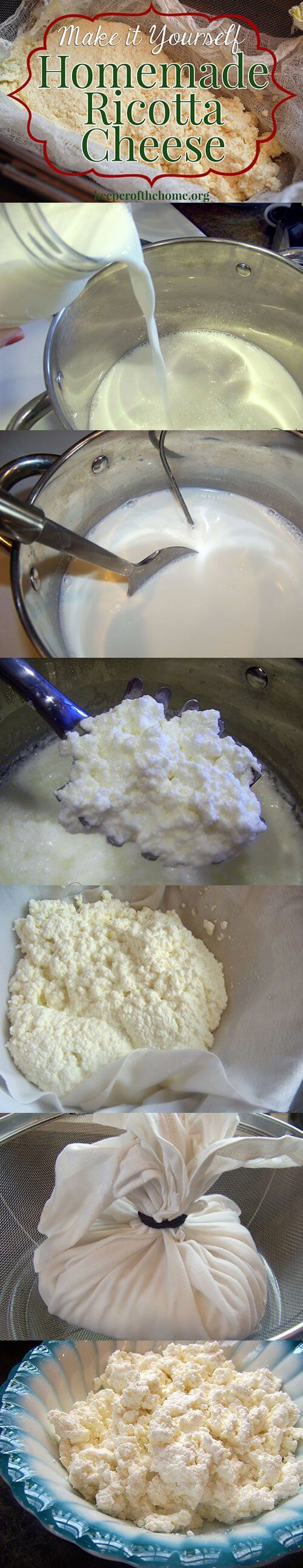 Love ricotta cheese but not the price or food additives? Here's how to make your own homemade ricotta cheese – even better than the tubs at the store! 