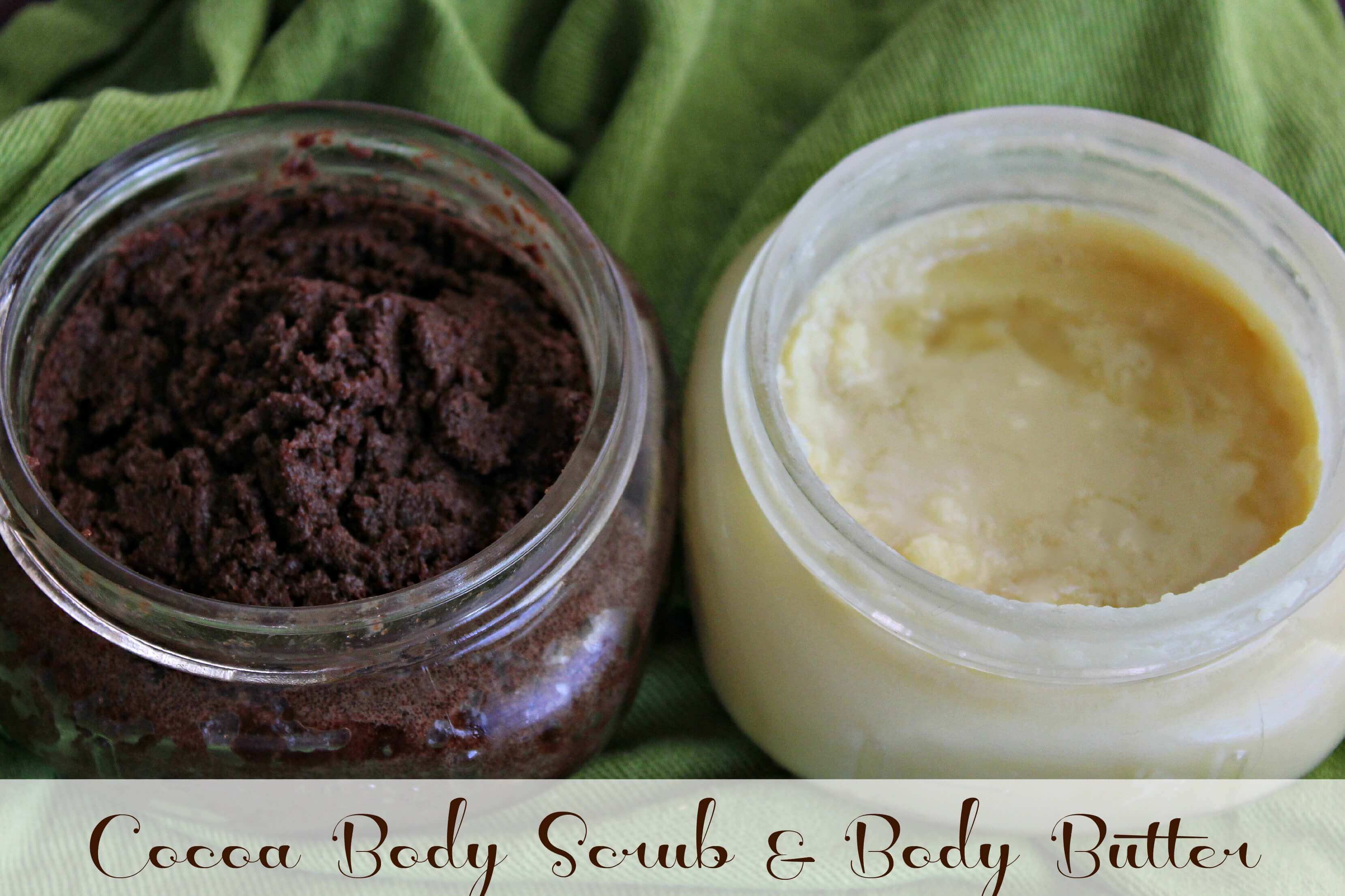 Homemade Cocoa Body Scrub and Body Butter