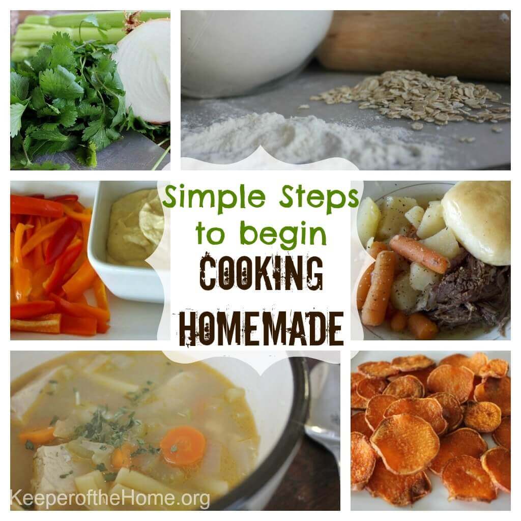 Putting together fresh, homemade meals becomes easier once  you’ve got a few basic recipes for soups, sauces, and simple dinners under your belt. Here's some simple steps and recipes for beginning to cook homemade! 