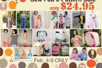 Sew Fab e-Pattern Sale & Giveaway! {18 Patterns for only .95! A 9 value!}