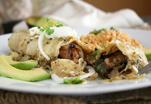 chicken poblano enchiladas