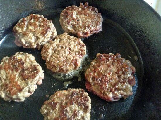 smal burger patties