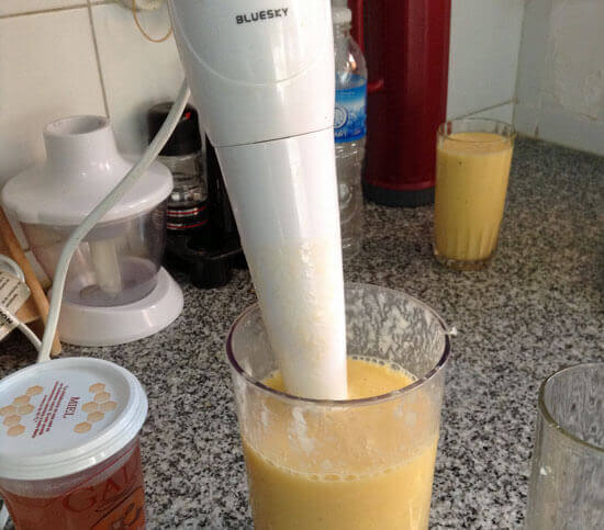 smoothie with stick blender