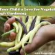 Childs hands holding vegetables