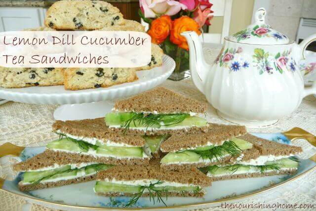 Lemon Dill Cucumber Tea Sandwiches