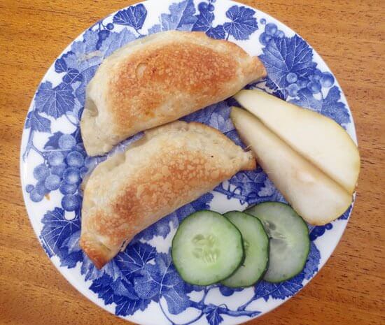 empanadas with pears and cucumbers