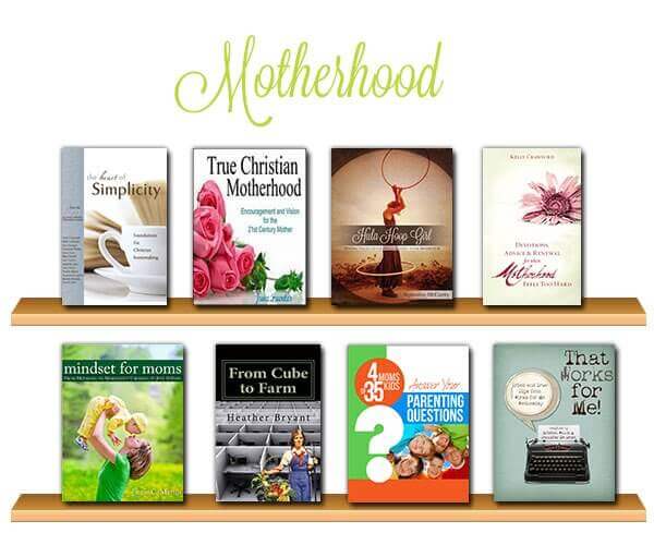 motherhood books on shelf