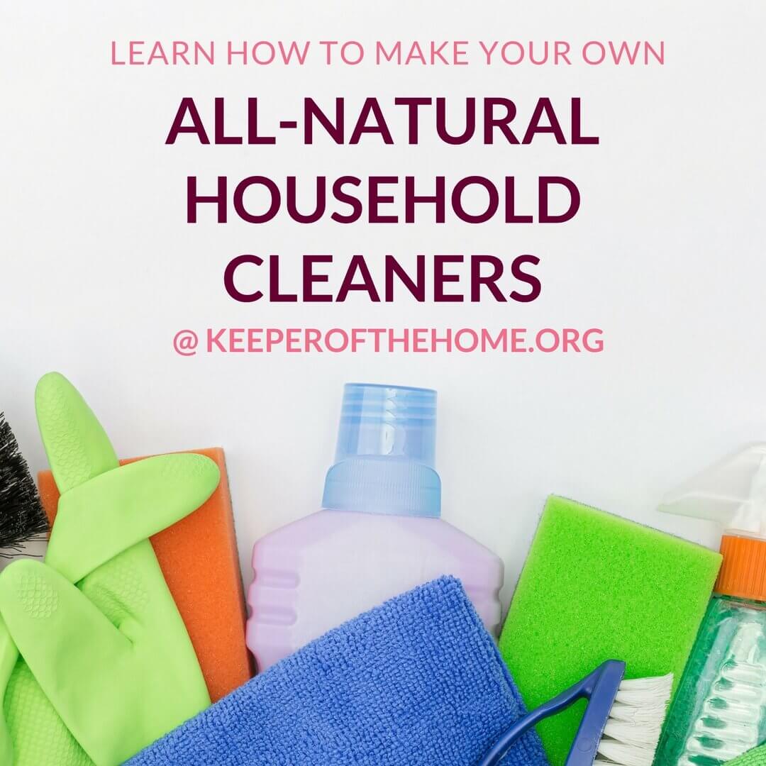 Making homemade all-natural cleaning projects was a logical first step to eliminate toxins and chemicals from my home. Plus I love to follow recipes, which is all that is really involved in making your own cleansers! 