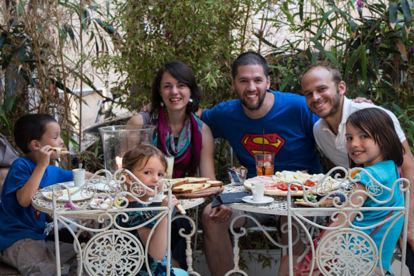 eating with mario last night in sicily