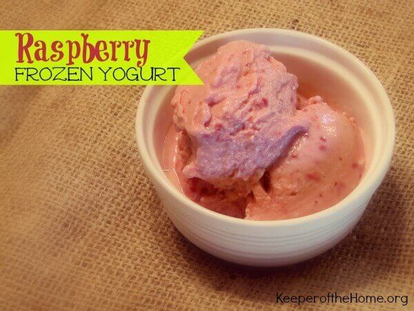 Homemade Raspberry Frozen Yogurt 5