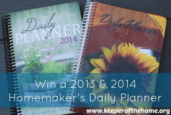 (Summer Giveaway Week 2013) Win a Set of Daily Planners for Homemakers (FOUR winners!)