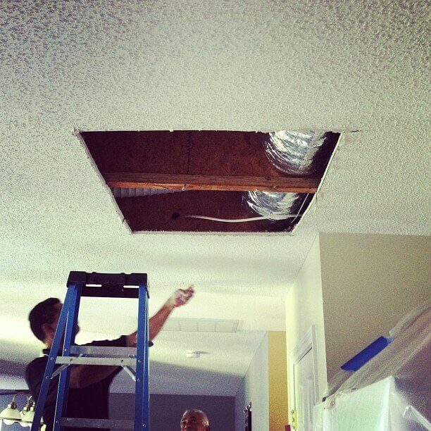 hole in the kitchen ceiling