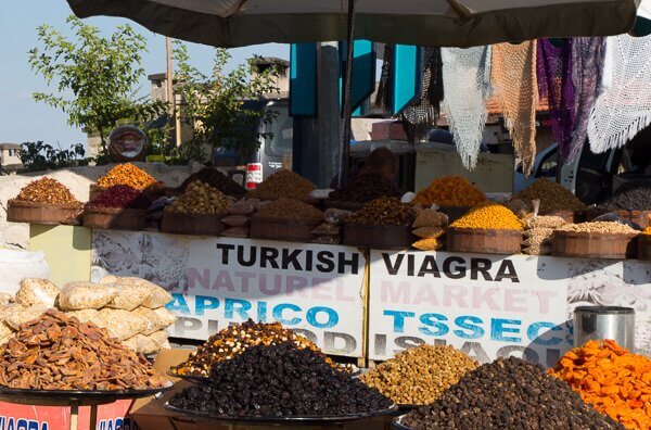 turkish dried fruit and viagra at uchisar market