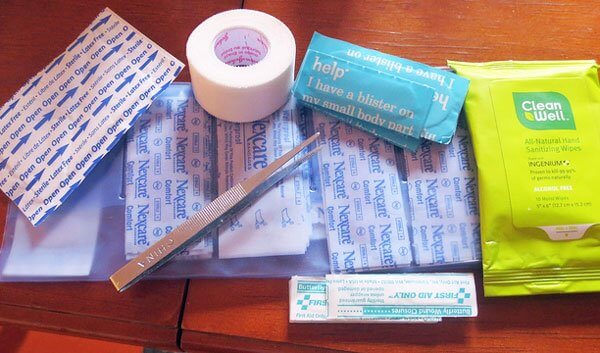 bandages and stuff medicine bag