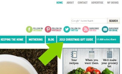 christmas gift guide 2013 in nav bar