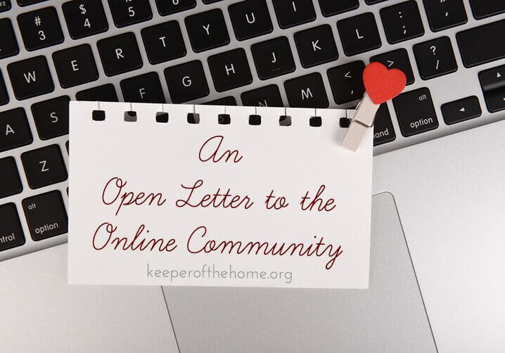 open letter to online community graphic