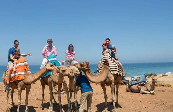getting ready for camel ride