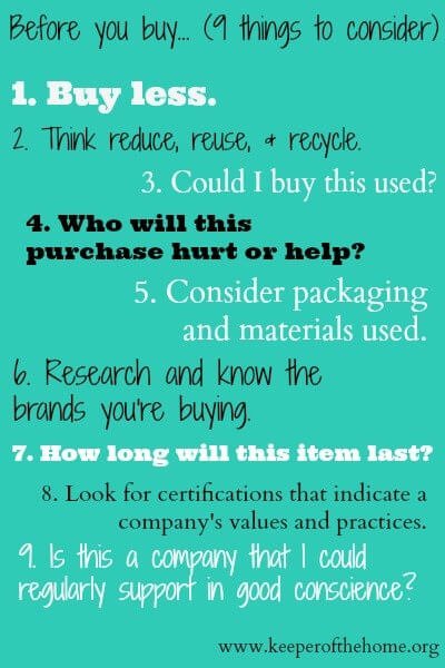 Even though we live on a completely different continent, that doesn't mean our shopping habits don't affect the people where they came from. Smoggy skies in China have totally changed how our family shops, here's nine things to consider when you shop too!