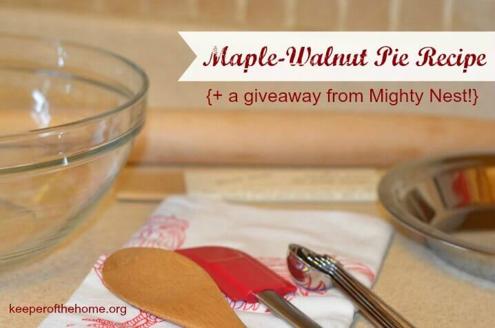 Maple-Walnut Pie Recipe (MightyNest Review + Giveaway)