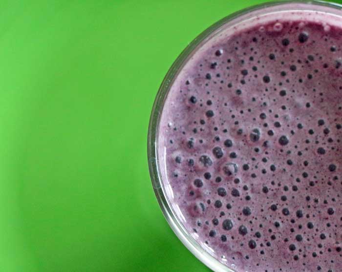 My vibrant matcha blueberry smoothie