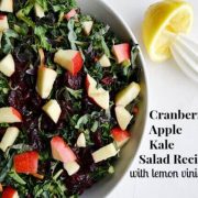 Cranberry Apple Kale Salad with Lemon Vinaigrette