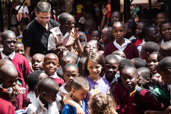 Spending time with school kids in Kampala, Uganda, a few weeks before our big sale launched. 
