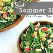 Best Summer Slaw with Kale, Brussels, Apples & Almonds