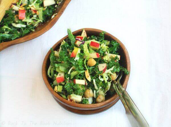 Best Summer Slaw with Kale, Brussels, Apples and Almonds