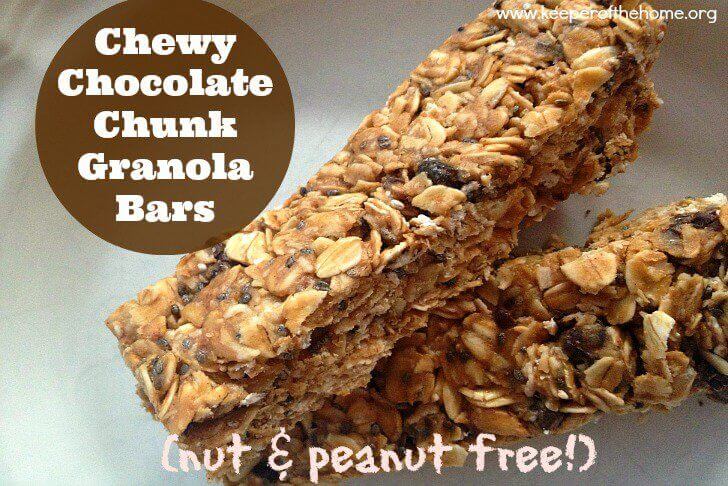Chewy Chocolate Granola Bars (nut-free!)